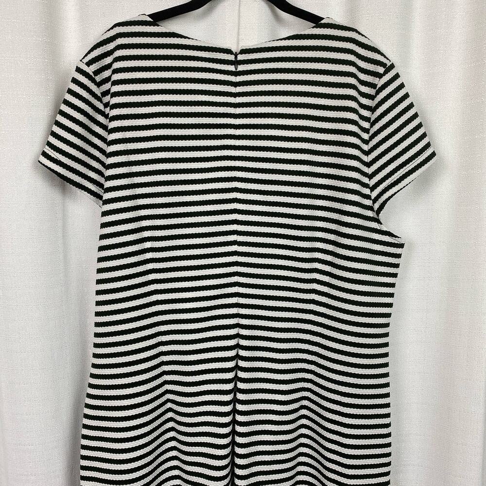 Eloquii Black&White Stripe Cap Sleeve Sheath Midi Dress Sz.22W - Picture 8 of 13